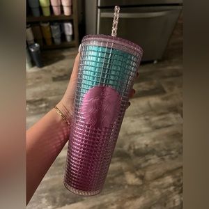 Starbucks summer 2021 kaleidoscope disco grid tumbler